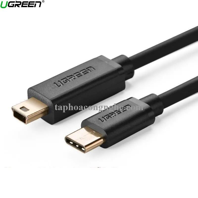 Ugreen 30188 3M màu đen mini usb sang Type-C mạ vàng 24k US153 30030188